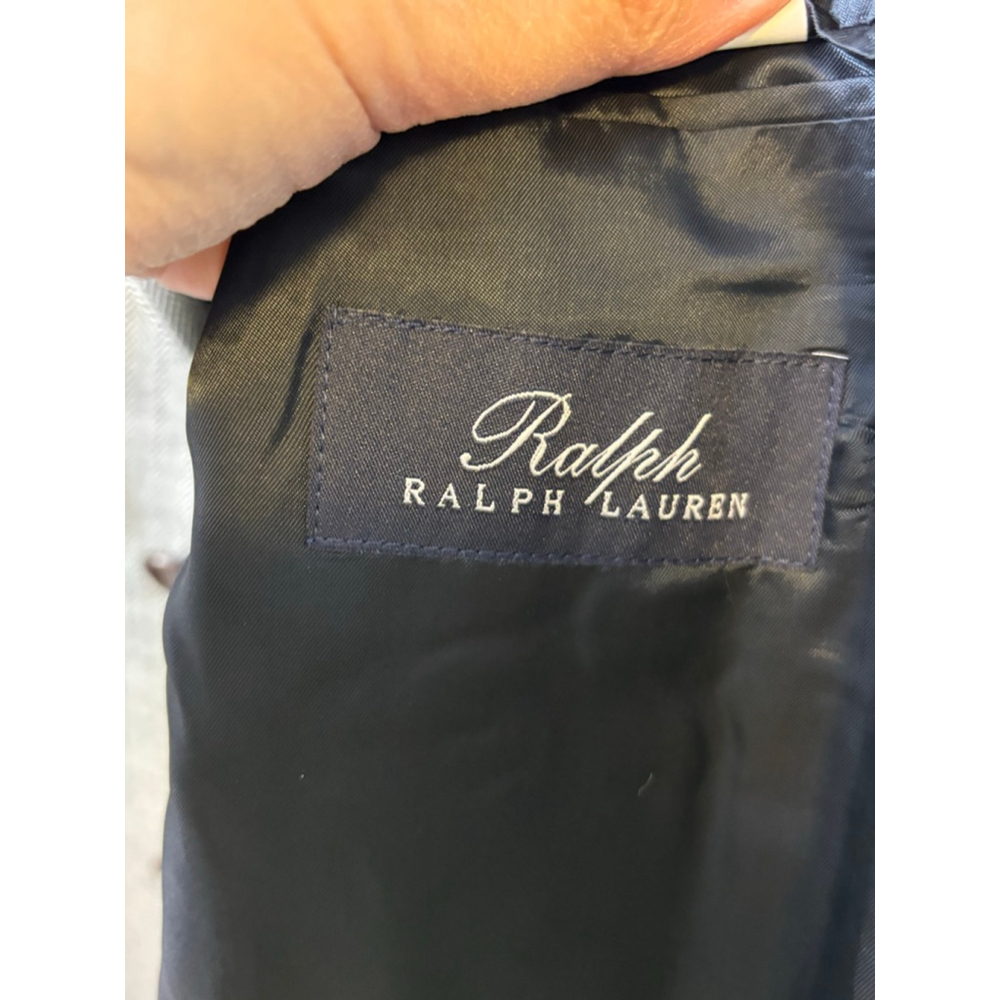 Men's Ralph Lauren Gray Herringbone Wool Sport Coat Blazer 44R - Picture 11 of 12